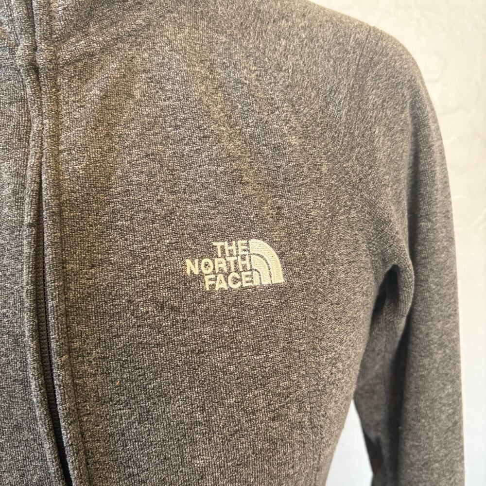 The North Face Women’s Polartec Classic Hooded Full Zip Jacket Gray Heather Sm - Picture 2 of 15